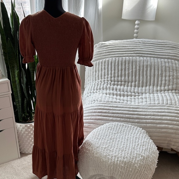 Christy Dawn Brooklyn Terracotta Short Sleeve Dress - Picture 5 of 5